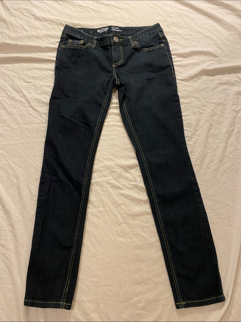 Mossimo Supply Co. Slim Skinny Ultra Low Rise Jeans - Dark Wash Denim Size 5S/C